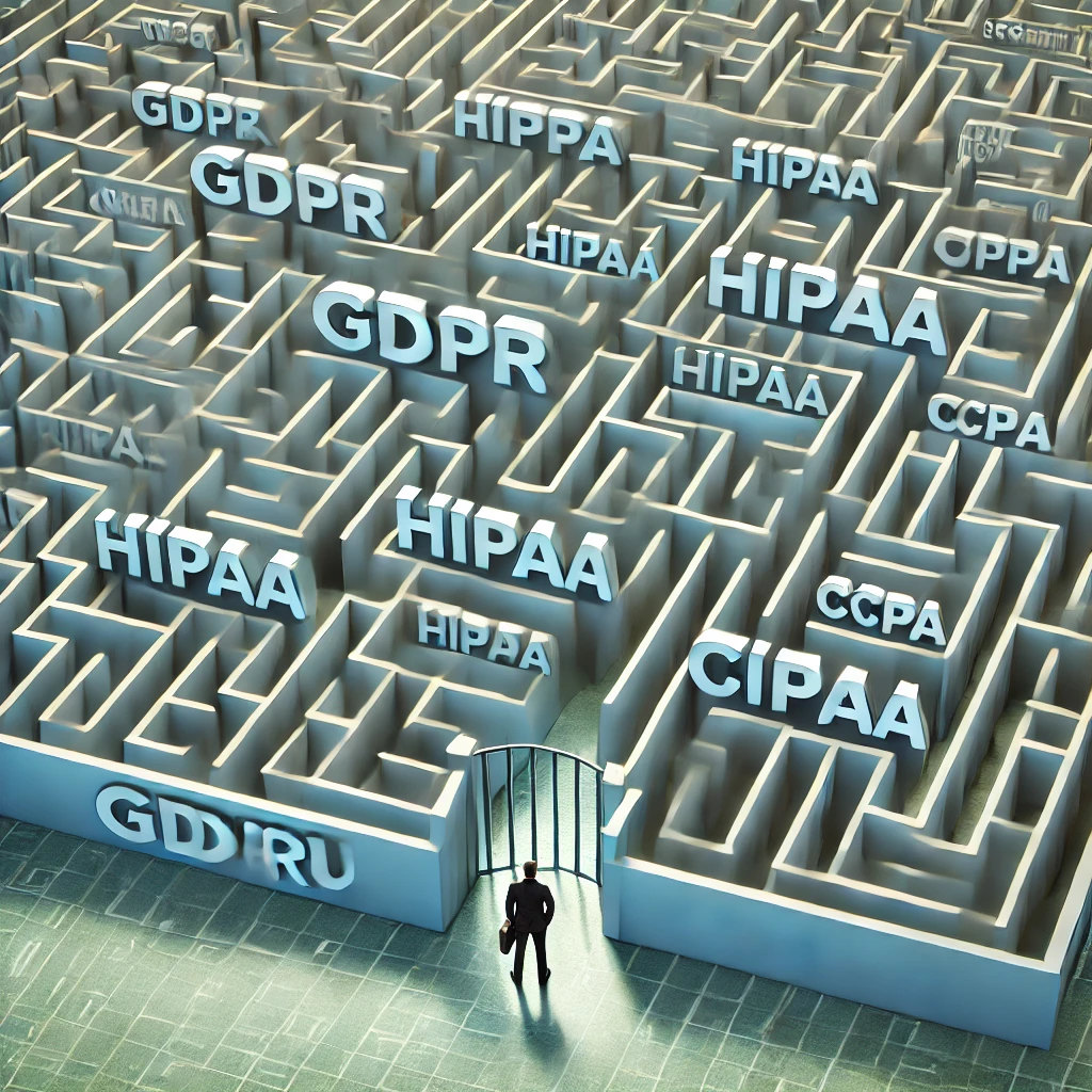 complex maze with regulatory symbols